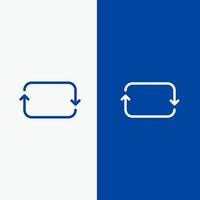 Back Front Twitter Sets Line and Glyph Solid icon Blue banner Line and Glyph Solid icon Blue banner vector