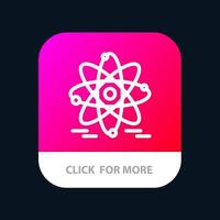 Atom Education Nuclear Mobile App Button Android and IOS Line Version vector