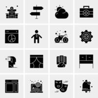 16 iconos de negocios universales vector ilustración de icono creativo para usar en proyectos relacionados con la web y dispositivos móviles