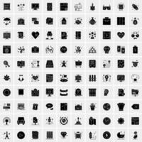 Set of 100 Universal Icons vector