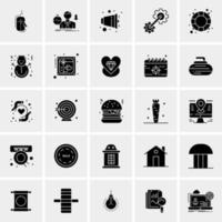 25 iconos de negocios universales vector ilustración de icono creativo para usar en proyectos relacionados con la web y dispositivos móviles