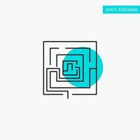 Business Idea Marketing Pertinent Puzzle turquoise highlight circle point Vector icon