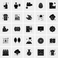 25 iconos de negocios universales vector ilustración de icono creativo para usar en proyectos relacionados con la web y dispositivos móviles