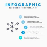 Wlan Internet Social Group Solid Icon Infographics 5 Steps Presentation Background vector