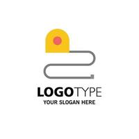 Construction Measuring Scale Tape Business Logo Template Flat Color vector