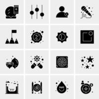 16 iconos de negocios universales vector ilustración de icono creativo para usar en proyectos relacionados con la web y dispositivos móviles