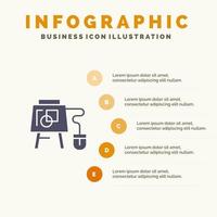 Mouse Online Board Education Infographics Presentation Template 5 Steps Presentation vector