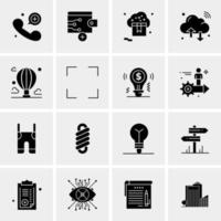 16 Universal Business Icons Vector Creative Icon Illustration to use in web and Mobile Related project