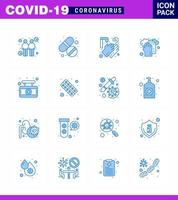 Coronavirus awareness icons 16 Blue icon Corona Virus Flu Related such as hospital washing hands medical healthcare viral coronavirus 2019nov disease Vector Design Elements