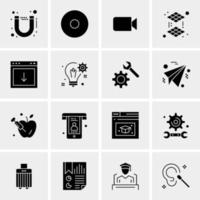 16 iconos de negocios universales vector ilustración de icono creativo para usar en proyectos relacionados con la web y dispositivos móviles