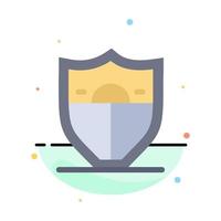 Shield Security Motivation Abstract Flat Color Icon Template vector