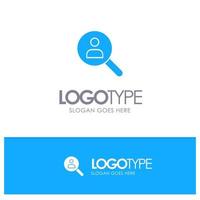 navegar buscar redes búsqueda de personas logotipo sólido azul con lugar para el eslogan vector
