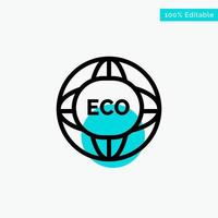 Environment Global Internet World Eco turquoise highlight circle point Vector icon