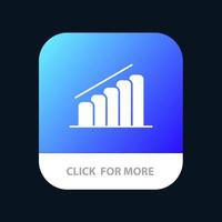 Chart Progress Report Analysis Mobile App Button Android and IOS Glyph Version vector