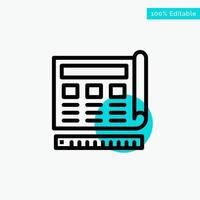 Blueprint Blue Print Website Web turquoise highlight circle point Vector icon