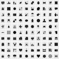 Set of 100 Universal Icons vector