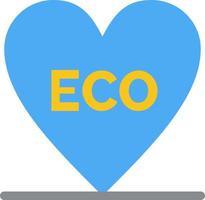 Eco Heart Love Environment  Flat Color Icon Vector icon banner Template