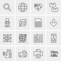 16 Universal Business Icons Vector Creative Icon Illustration to use in web and Mobile Related project