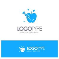 Apple Gravity Science Blue Solid Logo with place for tagline vector