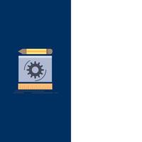 Draft engineering process prototype prototyping Flat Color Icon Vector