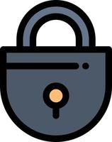 Internet Lock Locked Security  Flat Color Icon Vector icon banner Template