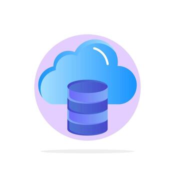 icono de color plano de fondo de círculo abstracto de dólar de dinero de computación en la nube vector