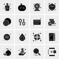 16 iconos de negocios universales vector ilustración de icono creativo para usar en proyectos relacionados con la web y dispositivos móviles