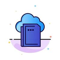 Cloud File Data Computing Abstract Flat Color Icon Template vector