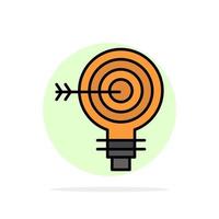 Target Darts Goal Solution Bulb Idea Abstract Circle Background Flat color Icon vector