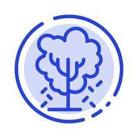 Tree Apple Apple Tree Nature Spring Blue Dotted Line Line Icon vector