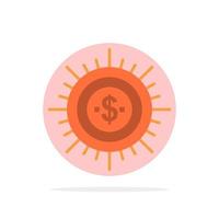 dinero presupuesto efectivo finanzas flujo gastar formas círculo abstracto fondo color plano icono vector