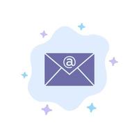 Email Inbox Mail Blue Icon on Abstract Cloud Background vector