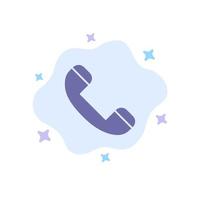 Llame al teléfono de contacto icono azul de teléfono en el fondo abstracto de la nube vector