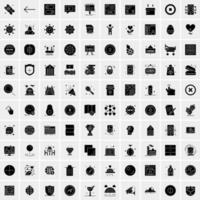 Set of 100 Universal Icons vector