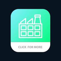 Construction Factory Industry Mobile App Button Android and IOS Line Version vector