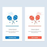 Candy Confectionery Heart Lollipop  Blue and Red Download and Buy Now web Widget Card Template vector