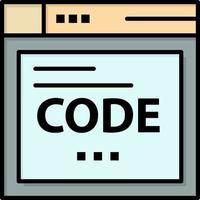 Browser Internet Code Coding  Flat Color Icon Vector icon banner Template