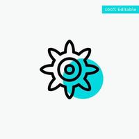 Setting Gear turquoise highlight circle point Vector icon