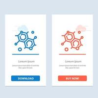 Chemist Molecular Science  Blue and Red Download and Buy Now web Widget Card Template vector