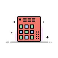 Audio Controller Dj Live Mixer  Business Flat Line Filled Icon Vector Banner Template