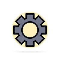 Gear Setting Wheel Abstract Circle Background Flat color Icon vector