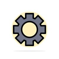 Gear Setting Wheel Abstract Circle Background Flat color Icon vector