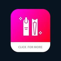 belleza limpieza cosmética higiene maquillaje aplicación móvil botón android e ios versión de glifo vector