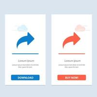 Arrow Direction Right Forward  Blue and Red Download and Buy Now web Widget Card Template vector