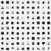 Set of 100 Universal Icons vector