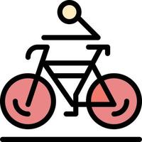 actividad bicicleta bicicleta ciclismo ciclismo color plano icono vector icono banner plantilla