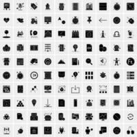 Set of 100 Universal Icons vector