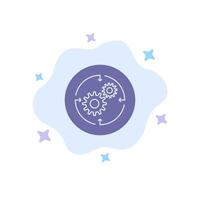 Solution Business Company Finance Structure Blue Icon on Abstract Cloud Background vector