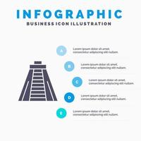 Chichen Itza Landmark Monument Infographics Presentation Template 5 Steps Presentation vector