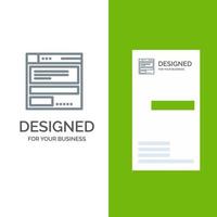 File Browser Computing Code Grey Logo Design and Business Card Template vector